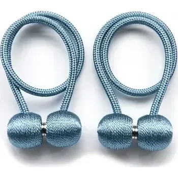 Příslušenství pro záclonu a závěs Sablio Dekorační úvaz na závěsy s magnetem - modrá