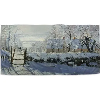 Ručník Sablio Ručník s potiskem Straka - Claude Monet - 30x50 cm