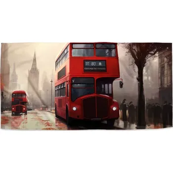 Ručník Ručník s potiskem Londýn Double-decker 1 - Sablio - 30x50 cm