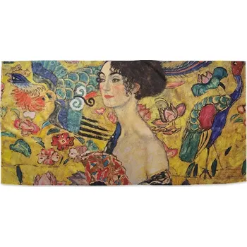 Ručník Sablio Ručník s potiskem Dáma s vějířem - Gustav Klimt - 30x50 cm