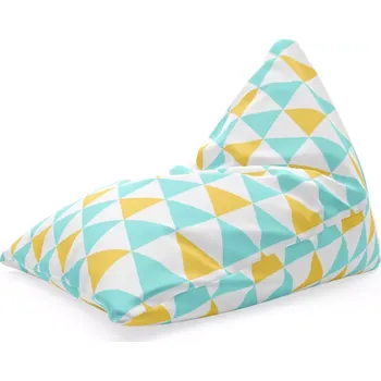 Sedací pytel Sablio Sedací vak Triangl Dvoubarevné trojúhelníky: 120 x 100 x 100 cm - Sablio