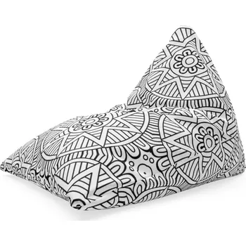 Sedací pytel Sablio Sedací vak Triangl Hvězdy mehendi: 120 x 100 x 100 cm - Sablio