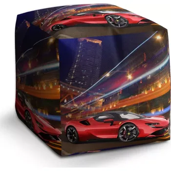 Taburet Sablio Taburet Cube Ferrari na ulici: 40x40x40 cm