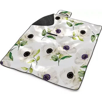 deka Sablio Plážová deka Bílé sasanky: 200x140 cm