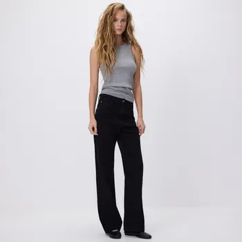 Dámské džíny Reserved - Džíny wide leg - černý - 125IL-99J - 125IL-99J-48