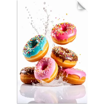 Fototapeta Samolepící plakát do kuchyně, jídelny, Donuty Koblihy sladkosti 90x130