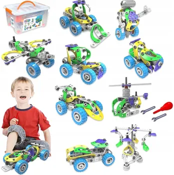 ostatní stavebnice Stavebnice 10v1 pro stavbu vozidel Hračka STEM pro děti