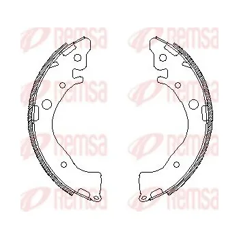 Brzdová čelist Brzdové pakny REMSA 4587.00