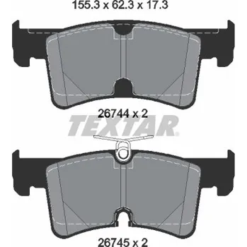 Brzdová destička Sada brzdových destiček, kotoučová brzda TEXTAR 2674401