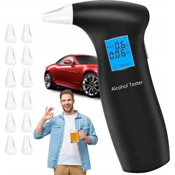 IP kamera Alkomat z 12 Wymiennymi Ustnikami Niebieski Displej pro snadné čtení