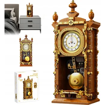 ostatní stavebnice STAVEBNICE KYVADLOVÉ HODINY RETRO S FUNKCÍ SKUTEČNÝCH HODIN DEKORACE