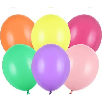 Balónek Balónky BAREVNÉ PASTELOVÉ SVATEBNÍ HOSTINA NAROZENINOVÁ OSLAVA STRONG 23 cm 100 kusů!