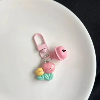 Růžový králičí přívěsek karotka | klíčenka - typ6