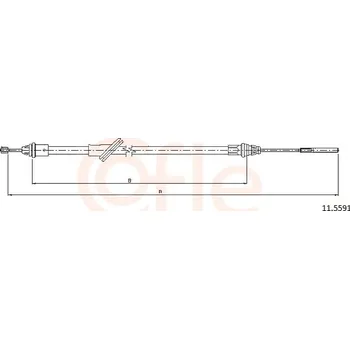 Lanko parkovací brzdy Tažné lanko, parkovací brzda COFLE 92.11.5591