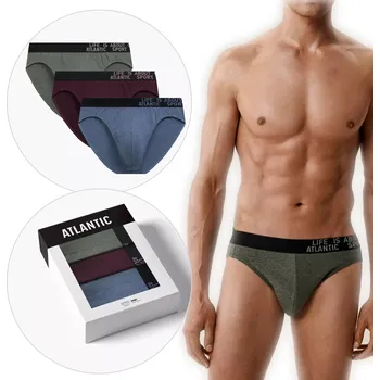 Slipy 3-BALENÍ Pánské sportovní slipy slipy Atlantic XL