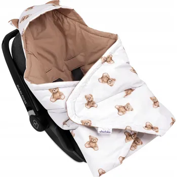 Zavinovačka Deka zavinovačka do autosedačky Jukki, bavlněná, hnědá