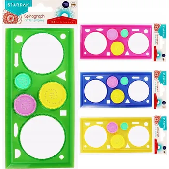 Šablona na kreslení s pravítkem 20 cm mix Spirograf