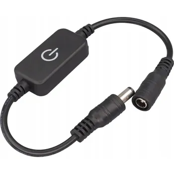 LED páska STMÍVAČ LED DOTYKOVÝ OVLADAČ SPÍNAČ PRO LED PÁSKY 12V 24V 6A 72W ČERNÝ