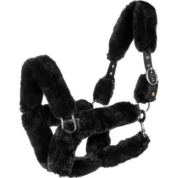 Ohlávka EQUESTRO s beránkem black/black COB