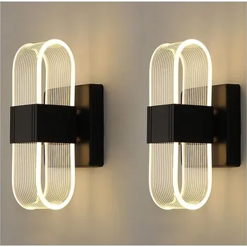 Nástěnné svítidlo 2 ks LED nástěnné svítidlo DIMMABLE 3 akrylové stínidlo, skandinávský styl