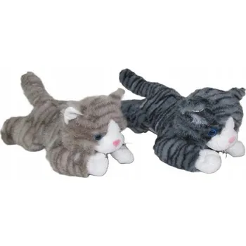 plyšák 171603 PLYŠOVÁ KOČKA KOTĚ LEŽÍCÍ PLYŠÁK SE ZVUKEM 25 CM RŮZNÉ BARVY