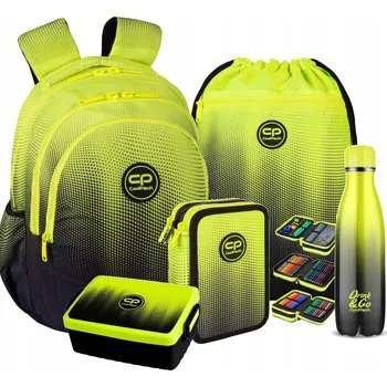 Školní batoh Vícekomorový Školní batoh CoolPack černý, odstíny žluté a zlaté 21 l