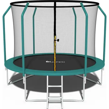 Trampolína Zahradní trampolína Premium pro děti 312 cm (10FT) s vnitřní sítí a žebříkem