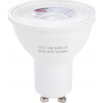 Žárovka LED ŽÁROVKA GU10 10W TEPLÁ BÍLÁ 3000K Úsporná CCD, NEBLIKÁ, VYSOKÝ VÝKON