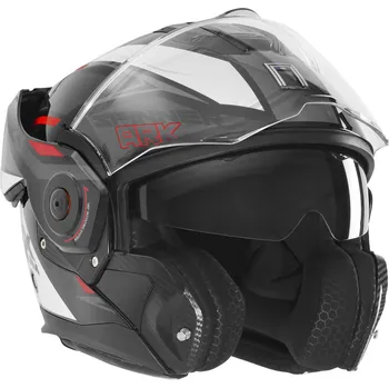 Helma na motorku přilba SPINNER, NOX PREMIUM (černá,bílá,červená) 2026 Velikost: M