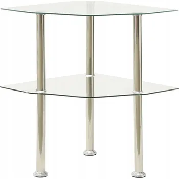 Konferenční stolek Stolek Greatstore obdélníkový 38 x 38 x 50 cm průhledný