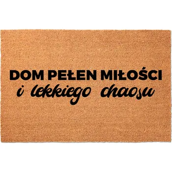 Rohožka KOKOSOVÁ VSTUPNÍ ROHOŽKA PŘED DVEŘE NA BOTY - ZÁBAVNÁ - DOMOV PLNÝ LÁSKY