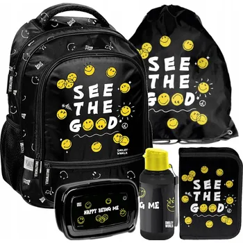 Školní batoh Školní batoh pro kluka holku aktovka Smiley Sada do školy