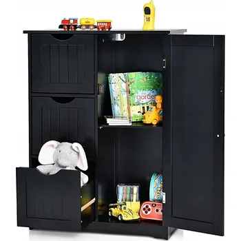 Komoda Komoda Costway 60 x 30 x 81 cm, černá matná