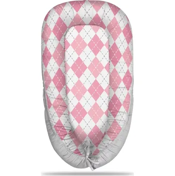 Hnízdečko pro miminko Sablio Hnízdečko pro miminko Růžové a bílé kosočtverečky