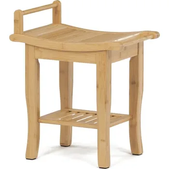 Jídelní židle Stolička BELKALBEL, 2 police, masiv bambus, přírodní odstín + vyzvednutí ZDARMA