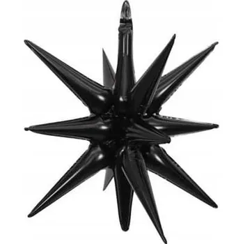 Balónek Fóliový balónek Hvězda 3D ČERNÁ Svatba Svatební Hostina Narozeniny Silvestr Párty 106 cm