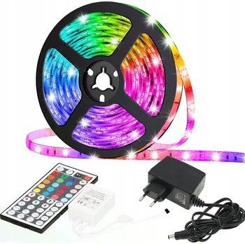 LED páska RGB pásek 150 LED 2,5m + Dálkový Ovladač 44 Tlačítkový SET | Premium