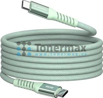 Magnetický kabel Verbatim 31864 USB-C na USB-C, 60 W, 1,2 m, zelený