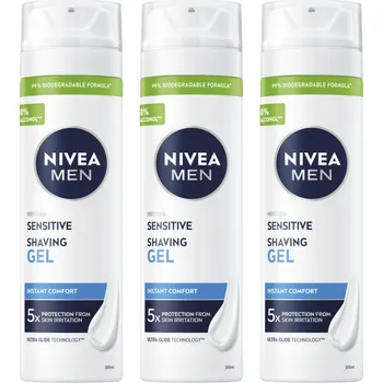 Nivea Men Sensitive 3 x 200 ml gely na holení