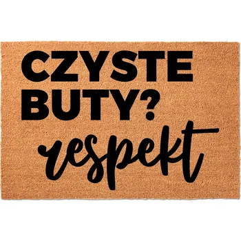 Rohožka KOKOSOVÁ VSTUPNÍ ROHOŽKA 40X60CM KE DVEŘÍM S VTIPEM - ZÁBAVNÁ "RESPEKT"