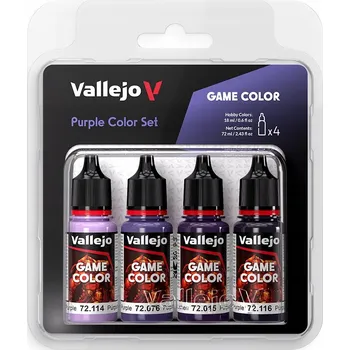 Modelářská barva Barvy Vallejo 72382 Game Color Purple Paint Set 4x18 ml fialové