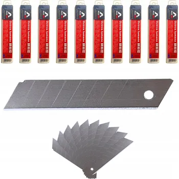 Pracovní nůž 100x ČEPELE DO ŘEZACÍHO NOŽE LAMACÍ 18MM NÁHRADNÍ ČEPELE ZÁSOBA NA TAPETY