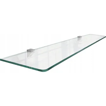 Zrcadlo Polička Pod Zrcadlo z Tvrzeného Skla 50x13 cm Nástěnná Montáž Tvrzená