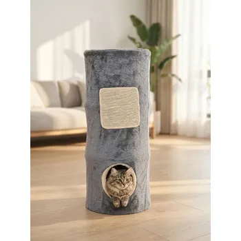 Sinsay - Škrabadlo pro kočky ve formě plyšové trubice s otvory - šedá - 797HJ-90X - 797HJ-90X-ONE