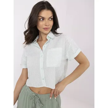 Dámská košile Košile NM KS KA 01148.50P bílá zelená M/L