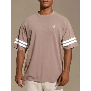 Sinsay - Tričko s krátkým rukávem - hnědá - 7321F-84X - 7321F-84X-S