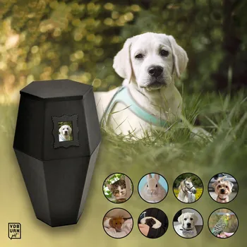 Smuteční dekorace Zvířecí urna, urna na popel, černá, ekologická, urna pro psa, kočku