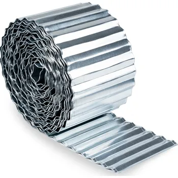 Zahradní obrubník UNIGARDIA vlnitý kovový obrubník 15 cm pozinkovaný 1 ks Délka: 6 m