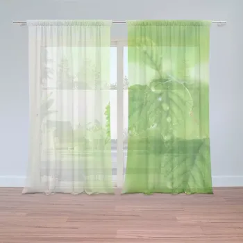 Záclona Sablio Záclony Listy 3: 2 ks - 150x250 cm - Sablio