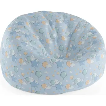 Sedací pytel Sablio Sedací vak Cocoon Balónky a hvězdy - 75 x 45 x 35 cm